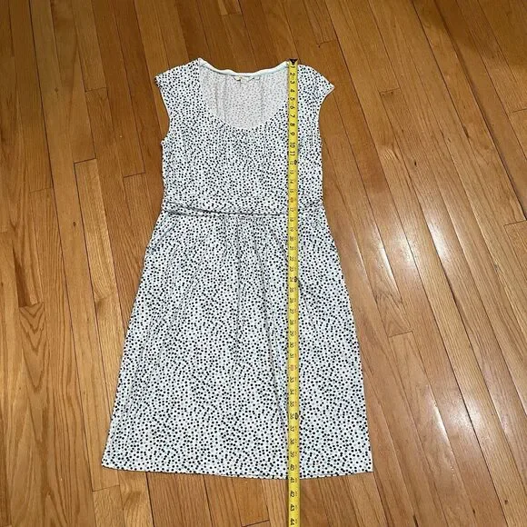 Boden Margot Jersey Dress with Pockets Women Size 12 L Blue Polka Dot Print EUC - Picture 10 of 16